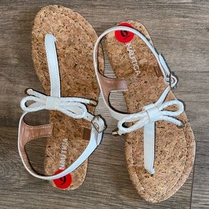 Nautica Bismark White Cork Flat Sandals